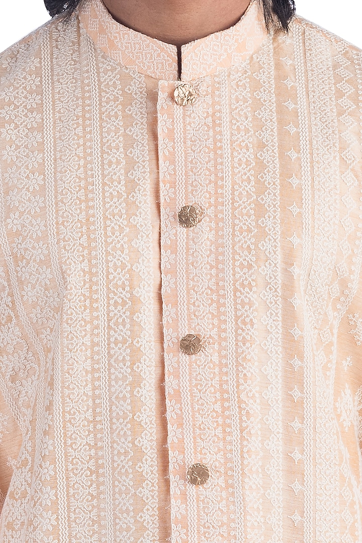 Mango Moonga Silk Kurta Set by Poonam Kasera at Pernia's Pop Up Shop