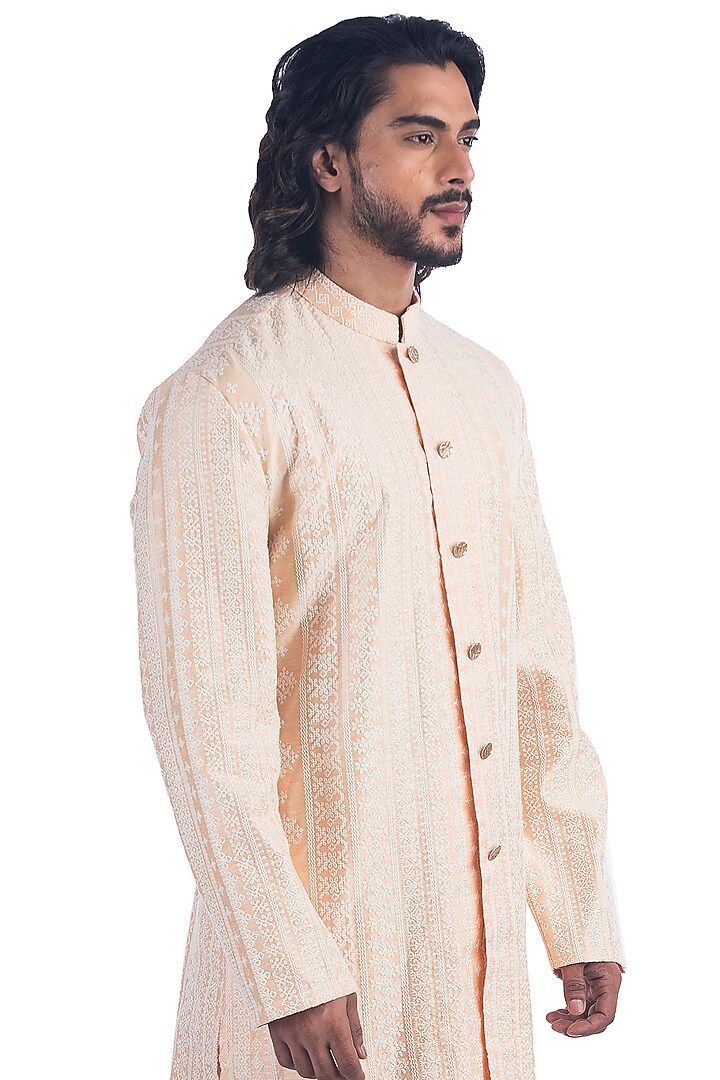 Mango Moonga Silk Kurta Set by Poonam Kasera at Pernia's Pop Up Shop