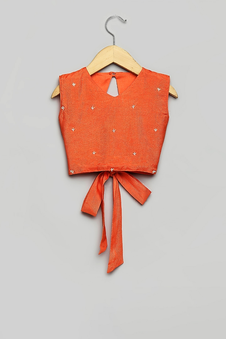 Pink Pure Cotton Shibori Printed Hand-Dyed Lehenga Set For Girls by Poochkie at Pernia's Pop Up Shop