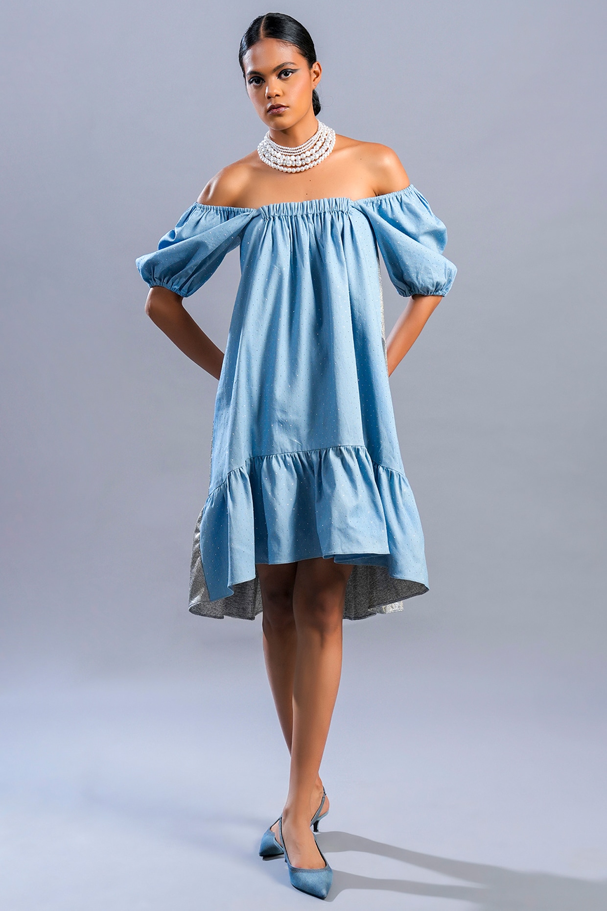 Shop Denim Blue Flapper Dress for Women Online from India s Luxury Designers 2024