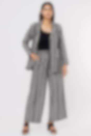 Black Embroidered Co-Ord Set by Pooja Zaveri at Pernia's Pop Up Shop