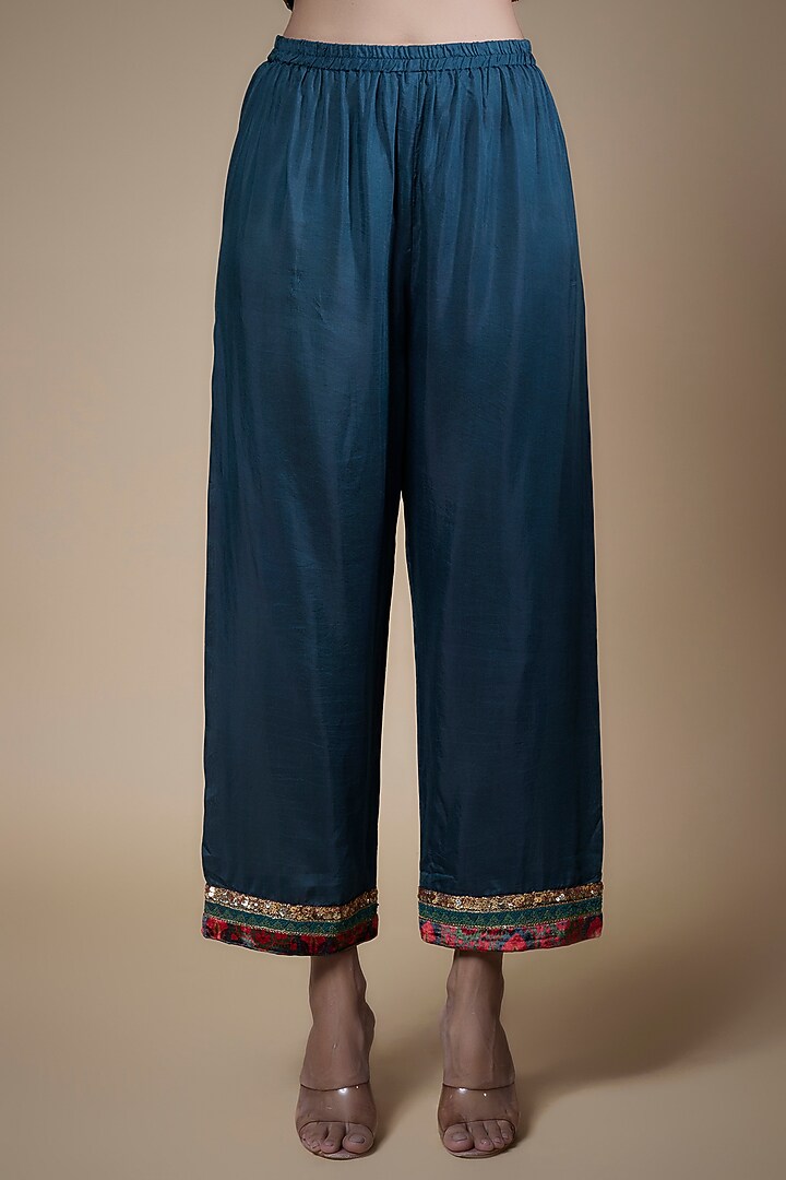Multi-Colored Cotton Silk Printed Kurta Set by Pooja & Keyur at Pernia's Pop Up Shop