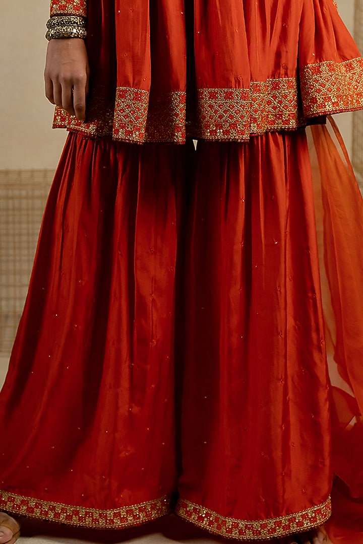 Brown Cotton Silk Aari Embroidered Jacket by Pooja & Keyur at Pernia's Pop Up Shop