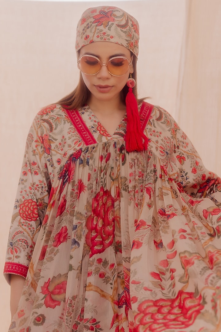 Multi-Colored Printed Party Wear Anarkali Set by Pooja & Keyur at Pernia's Pop Up Shop