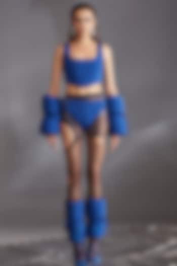 Blue Hypra Corset Top by Polite Society at Pernia's Pop Up Shop