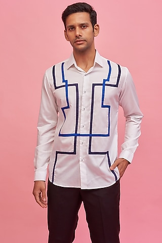 White Cotton Shirt by POUR LUI