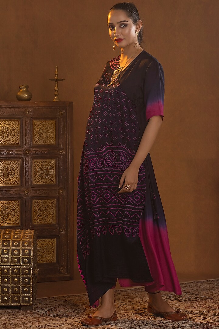 Purple Half Kaftan Tunic Set Design by Pooja Bagaria at Pernia's Pop Up ...