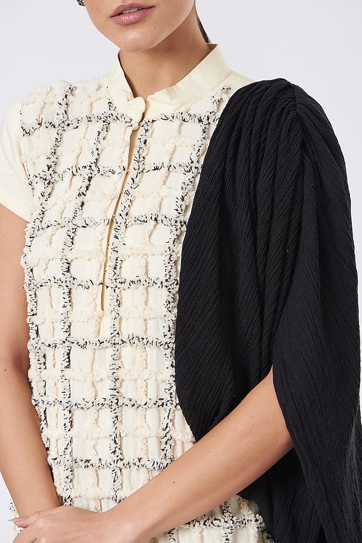 Black Muslin Sharara Set by Pooja Bagaria at Pernia's Pop Up Shop