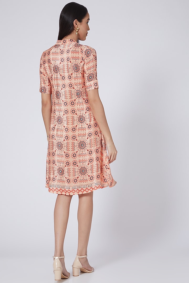 Blush Pink Printed Tunic by Pooja Bagaria at Pernia's Pop Up Shop