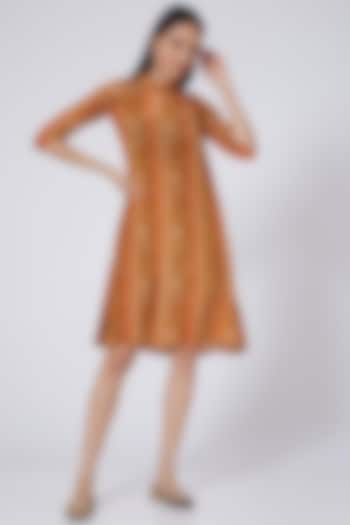 Yellow Printed Tunic by Pooja Bagaria at Pernia's Pop Up Shop