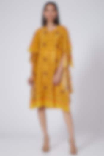 Yellow Crepe Tunic by Pooja Bagaria at Pernia's Pop Up Shop