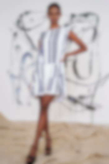 White Striped Dress by Pooja Bagaria