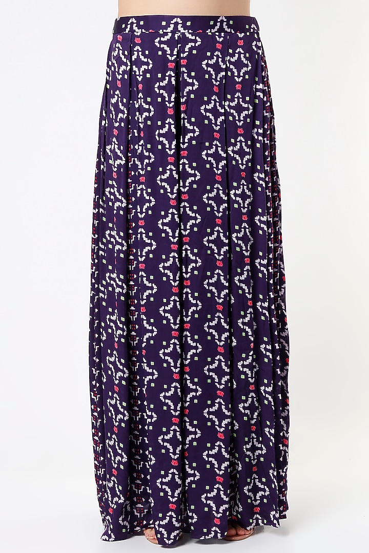 Purple Printed Pant Set by Poornima NS at Pernia's Pop Up Shop