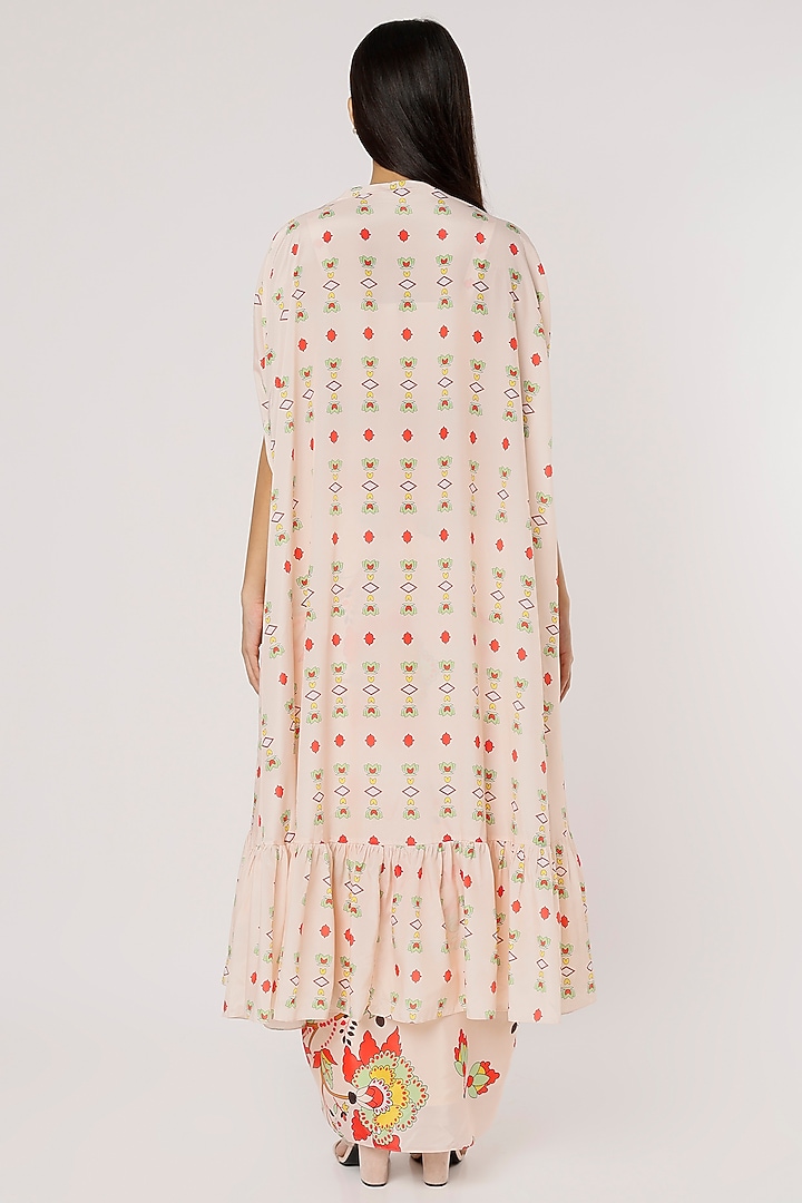 Beige Printed Skirt Set by Poornima NS at Pernia's Pop Up Shop