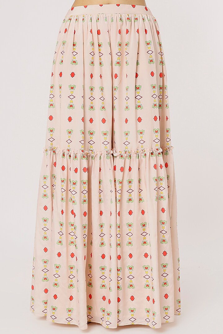 Beige Embroidered Wedding Anarkali Set by Poornima NS at Pernia's Pop Up Shop