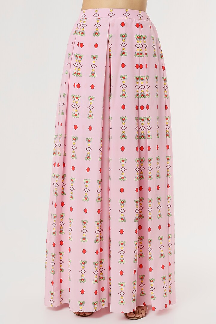 Pink Embroidered Pant Set by Poornima NS at Pernia's Pop Up Shop