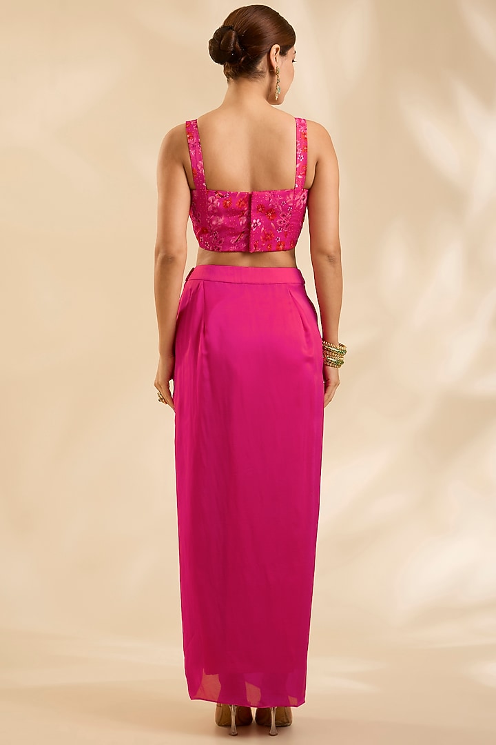 Pink Raw Silk Cutdana Embroidered Jacket Set by Poornima NS at Pernia's Pop Up Shop