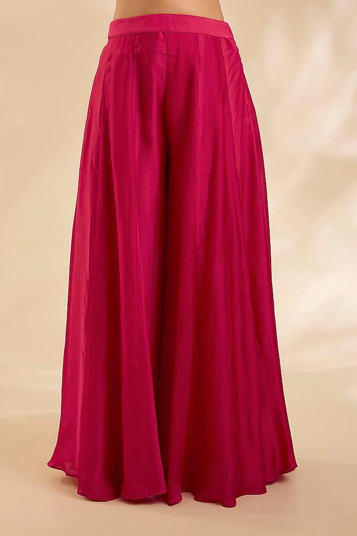 Red Raw Silk Zardosi Embroidered Jacket Set by Poornima NS at Pernia's Pop Up Shop