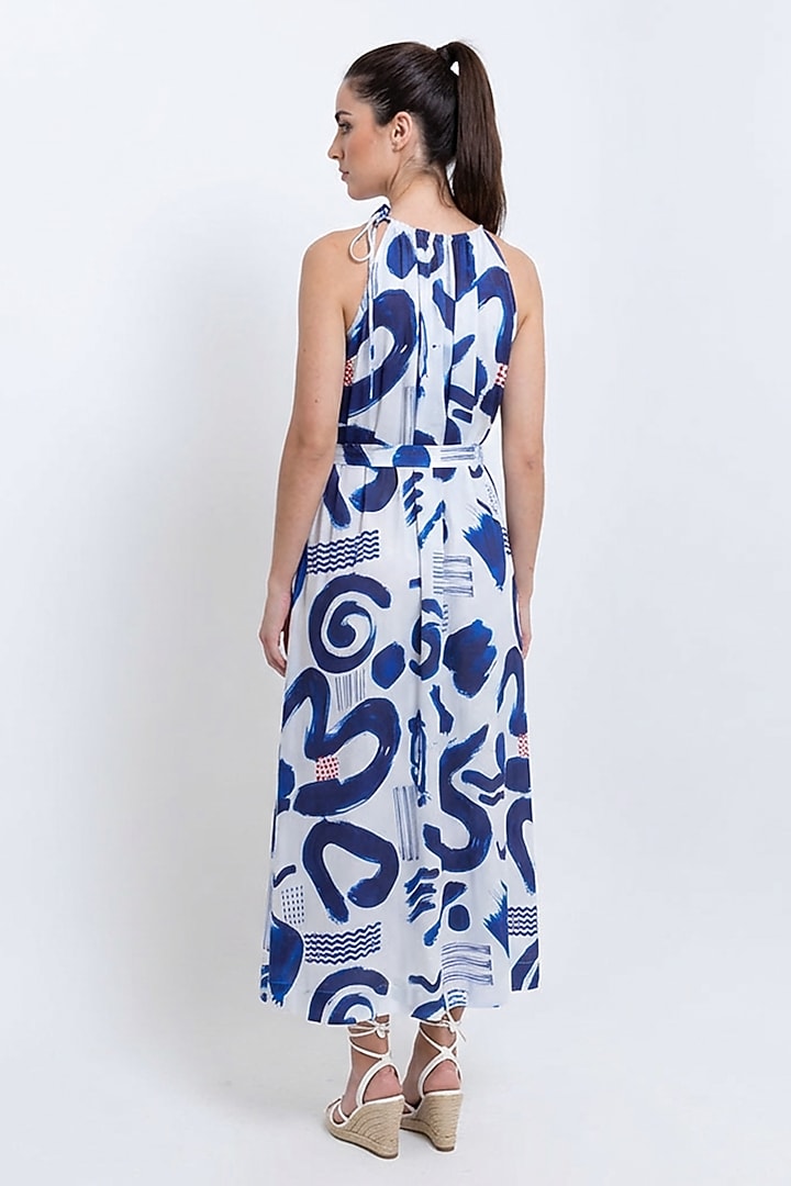 Multi-Colored Vegan Silk Printed Maxi Summer Dress by POP SUGAR at Pernia's Pop Up Shop