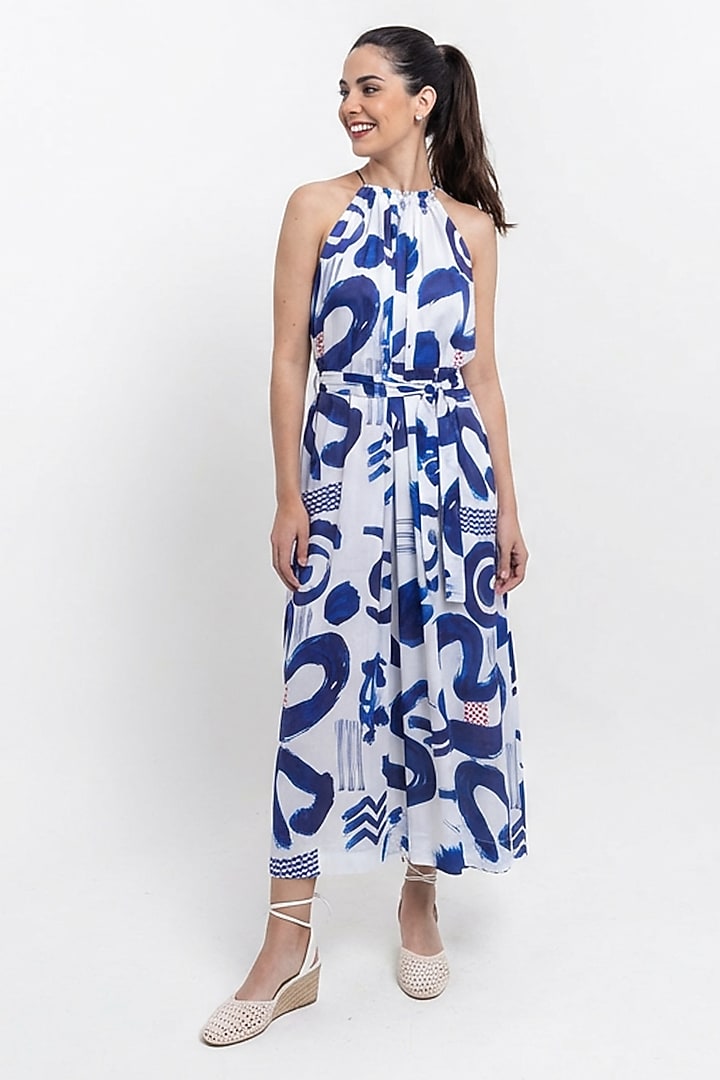 Multi-Colored Vegan Silk Printed Maxi Summer Dress by POP SUGAR at Pernia's Pop Up Shop