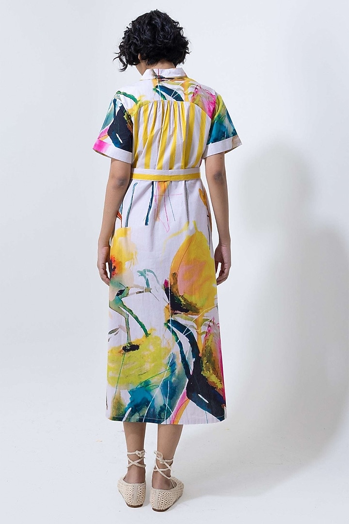 Multi-Colored Cotton Printed Summer Shirt Dress by POP SUGAR at Pernia's Pop Up Shop