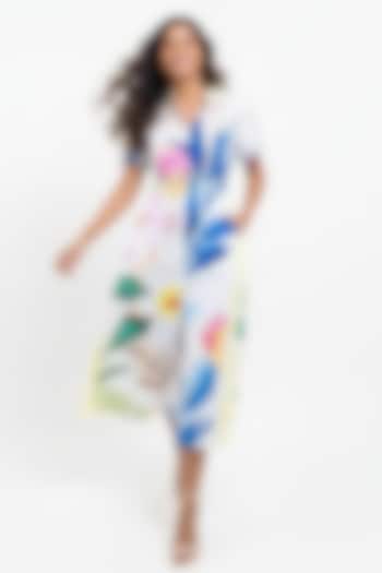 Multi-Colored Cotton Printed Midi Summer Dress by POP SUGAR at Pernia's Pop Up Shop
