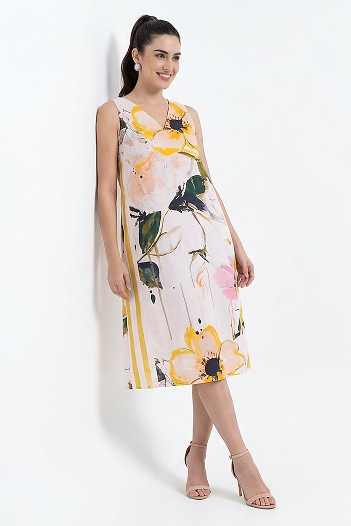 Multi-Colored Cotton Printed Maxi Summer Dress by POP SUGAR at Pernia's Pop Up Shop
