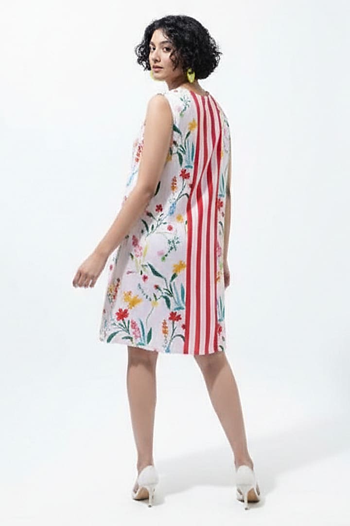 White Cotton Printed Summer Dress by POP SUGAR at Pernia's Pop Up Shop