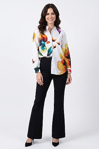Multi-Colored Cotton Printed Shirt by POP SUGAR