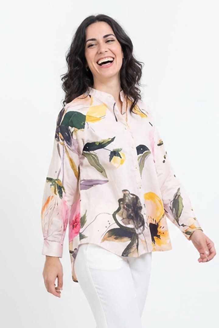Multi-Colored Cotton Printed Shirt by POP SUGAR at Pernia's Pop Up Shop