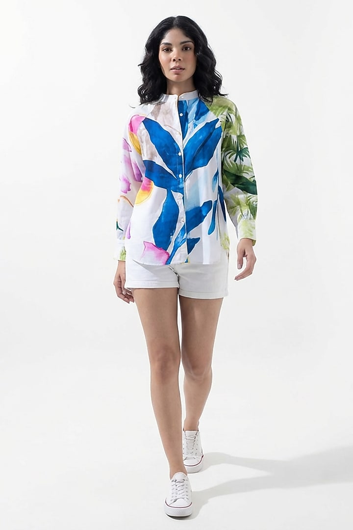 Multi-Colored Cotton Printed Shirt by POP SUGAR at Pernia's Pop Up Shop