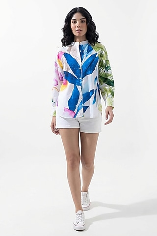 Multi-Colored Cotton Printed Shirt by POP SUGAR