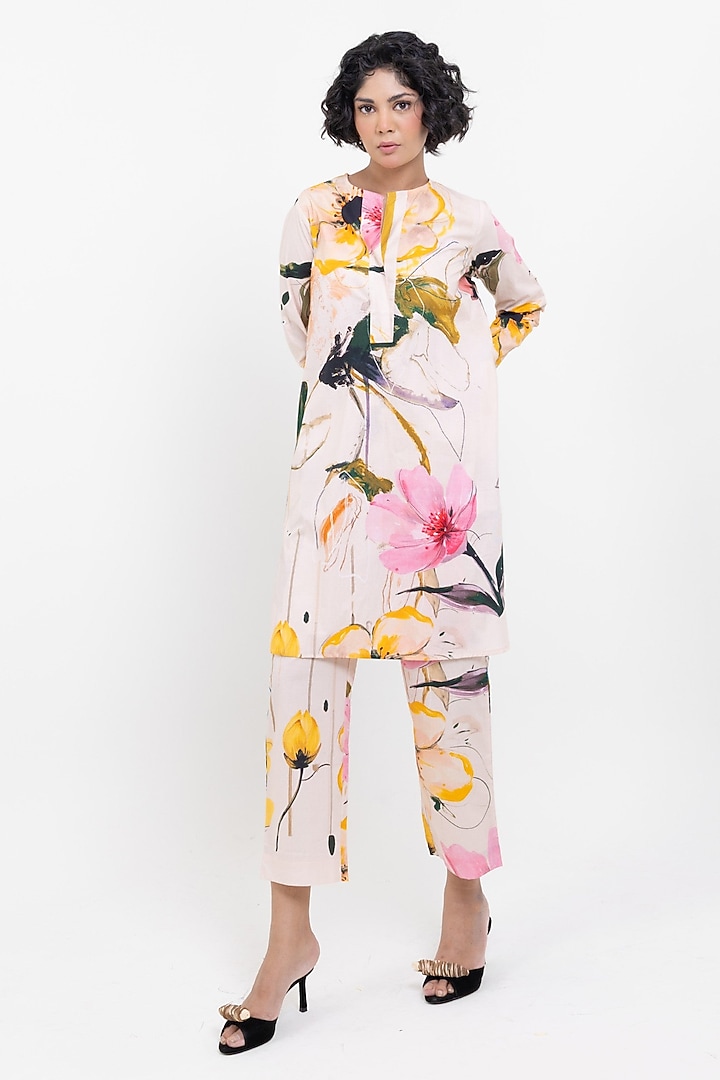 Multi-Colored Cotton Printed Co-Ord Set by POP SUGAR at Pernia's Pop Up Shop