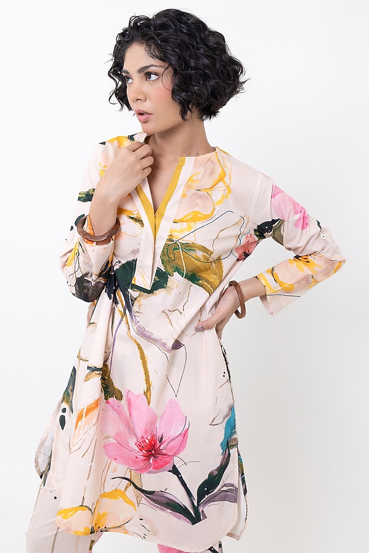 Multi-Colored Cotton Printed Co-Ord Set by POP SUGAR at Pernia's Pop Up Shop