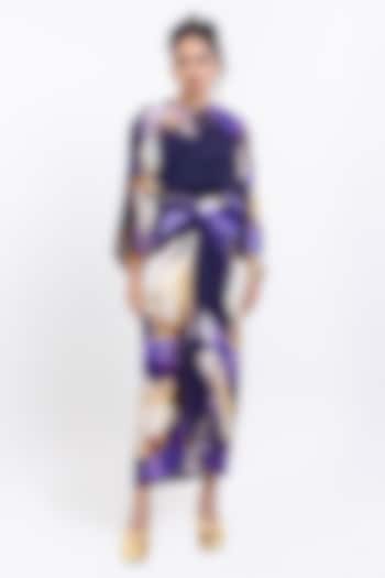 Jamuni Vegan Silk Floral Printed Draped Skirt by POP SUGAR at Pernia's Pop Up Shop