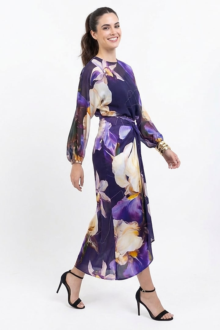 Purple Organza Printed Top by POP SUGAR at Pernia's Pop Up Shop