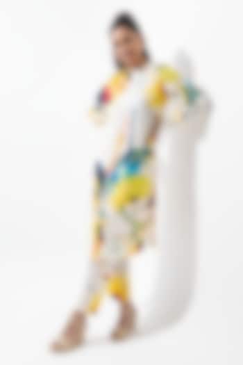 Multi-Colored Vegan Silk Printed Co-Ord Set by POP SUGAR at Pernia's Pop Up Shop