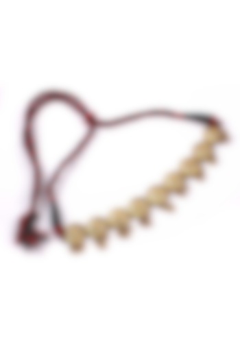 Two-Tone Finish Ghungroo Choker Necklace In Sterling Silver by Palace Of Silver