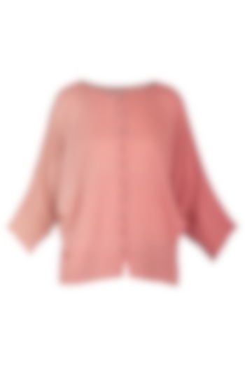Pink ombre kimono shirt by POULI