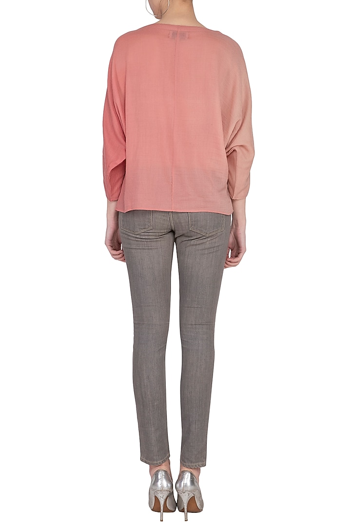 Pink ombre kimono shirt by POULI at Pernia's Pop Up Shop