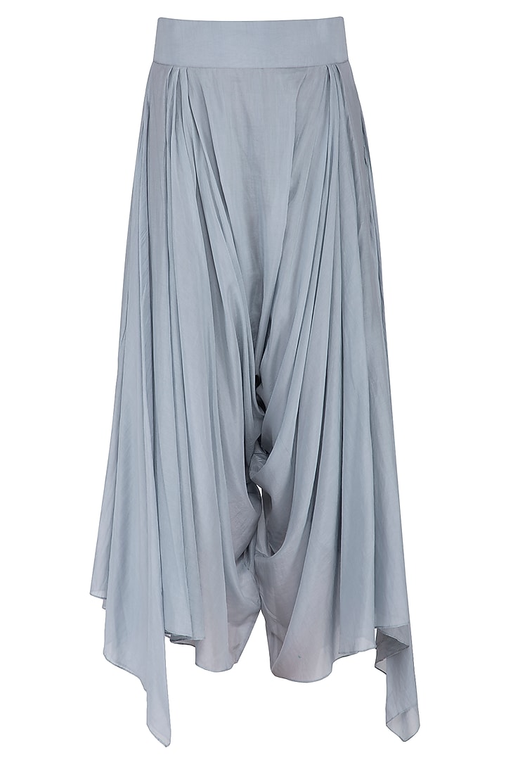 Deep blue embroidered kurta with pants by POULI at Pernia's Pop Up Shop