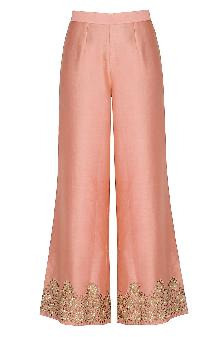 Grey embroidered kurta with pants by POULI at Pernia's Pop Up Shop