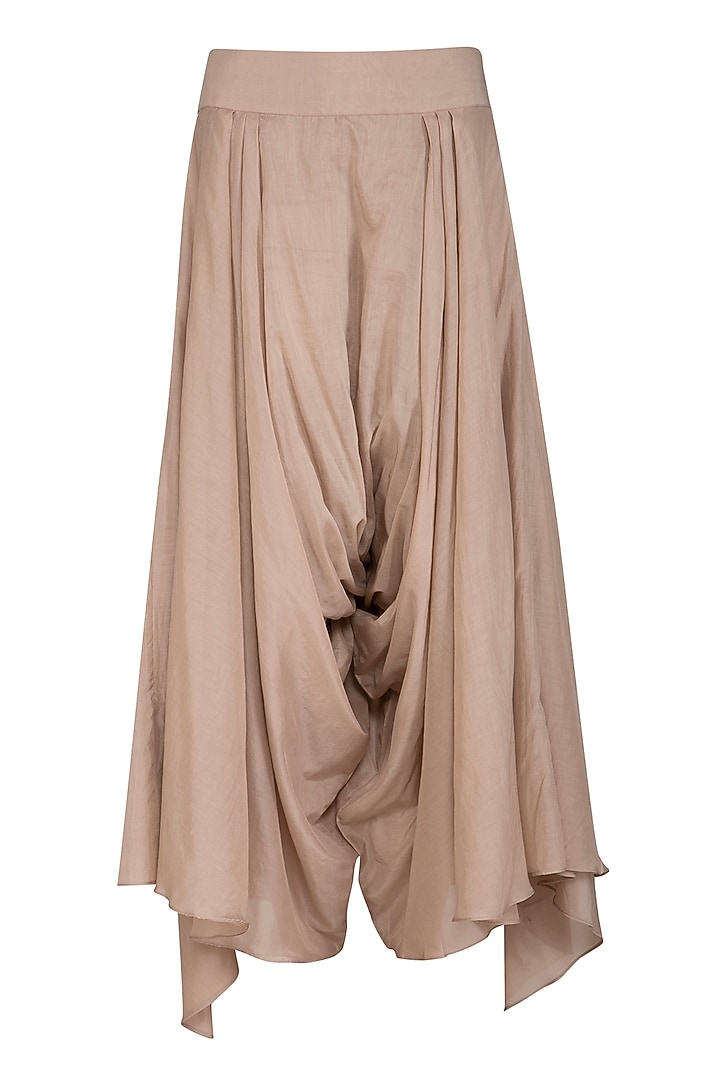 Black Hand Embroidered Ombre Kurta With Draped Crotch Pants by POULI at Pernia's Pop Up Shop