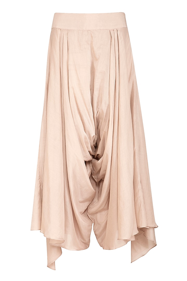 Yellow Hand Embroidered Ombre Kurta With Draped Crotch Pants by POULI at Pernia's Pop Up Shop