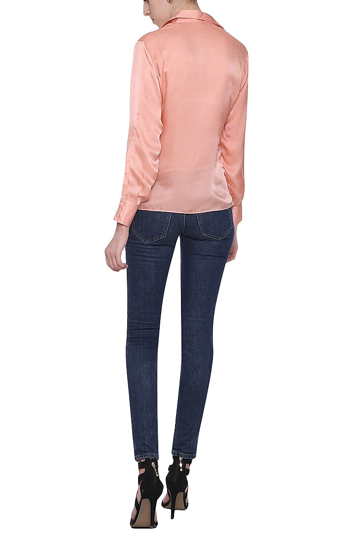 Dusky pink button down shirt available only at Pernia's Pop Up Shop.