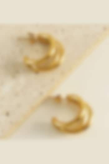 Gold Plated Triple Hoop Earrings by Peachy Accessories at Pernia's Pop Up Shop