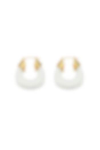 Gold Plated Resin Hoop Earrings by Peachy Accessories at Pernia's Pop Up Shop