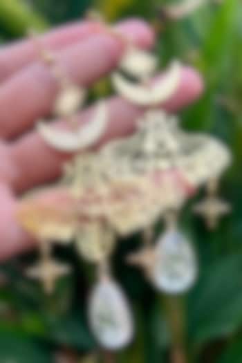 Gold Plated Bohemian Bee Dangler Earrings by Peachy Accessories at Pernia's Pop Up Shop