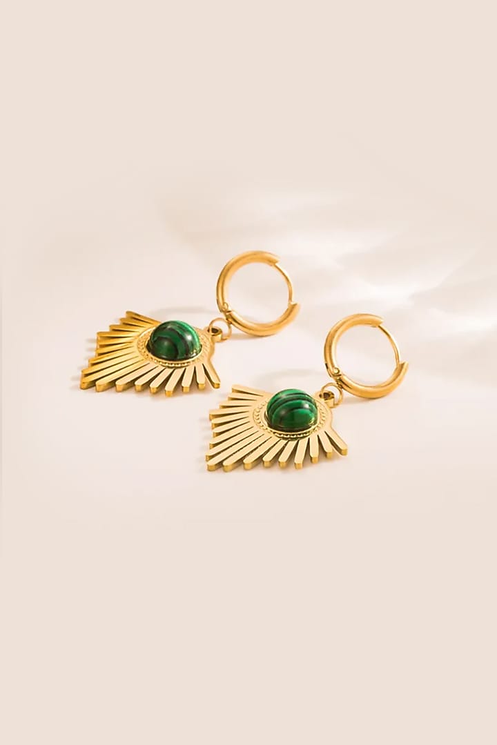 Gold Plated Huggie Hoop Earrings by Peachy Accessories at Pernia's Pop Up Shop