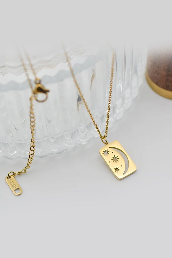 Gold Plated Mini Moon Star Necklace by Peachy Accessories at Pernia's Pop  Up Shop